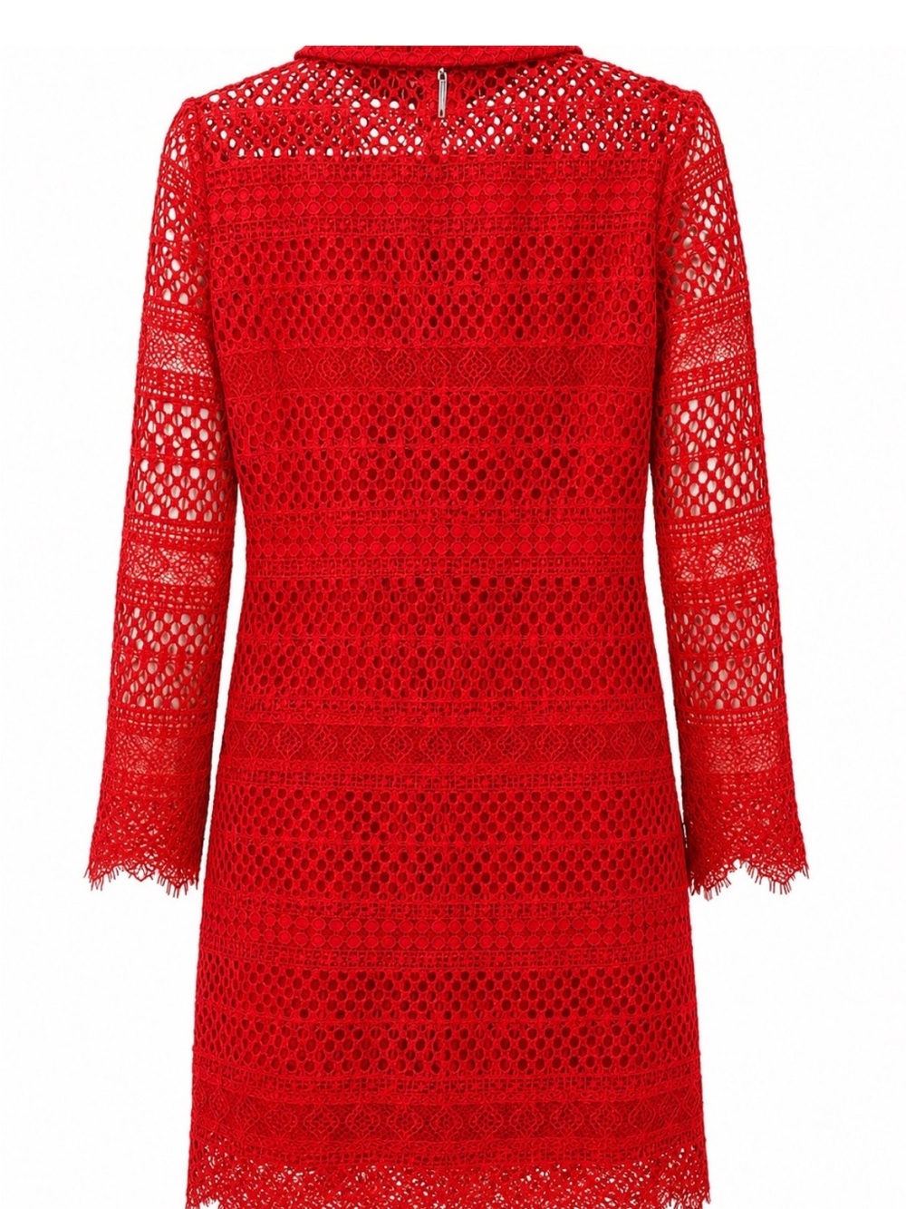 Twin-Set Red Crochet Lace Shift Dress coat
